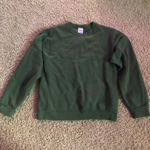 Jerzees Army Green Ccrewneck Sweatshirt
